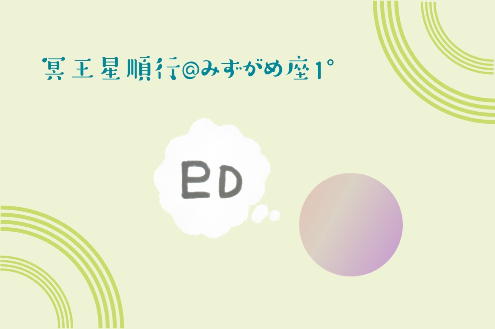 10/14から冥王星順行