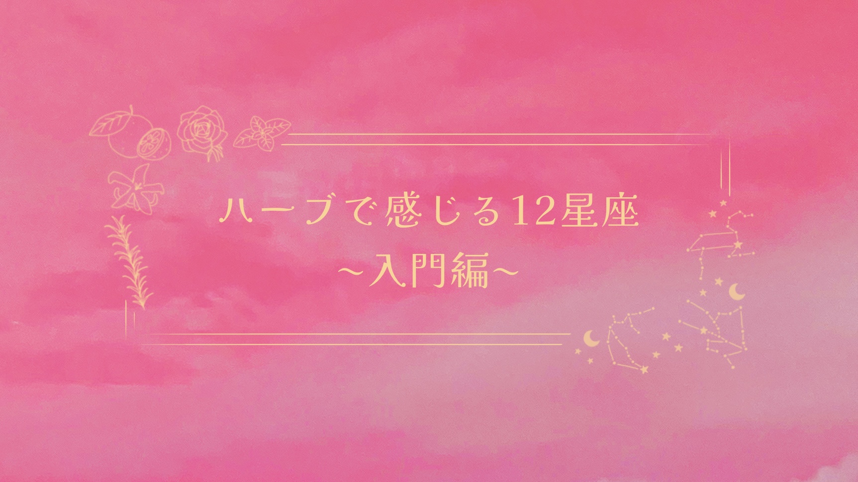 星とハーブの講座の入門編をスタートします