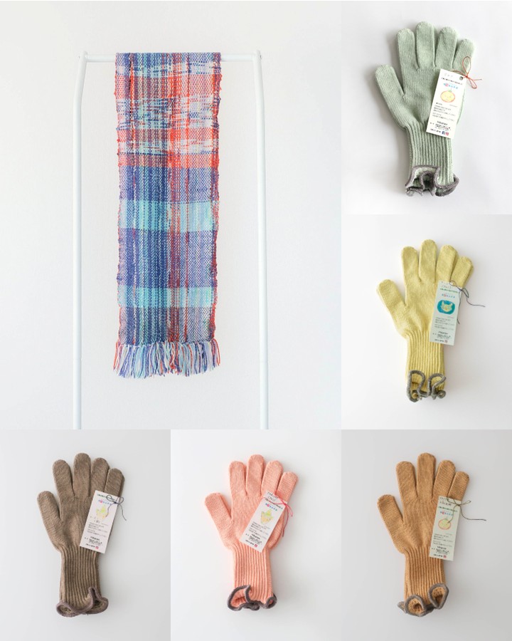 おすすめ商品紹介｜さをり織りのスヌード・草木染め手袋（インスタライブ2026/1/15)