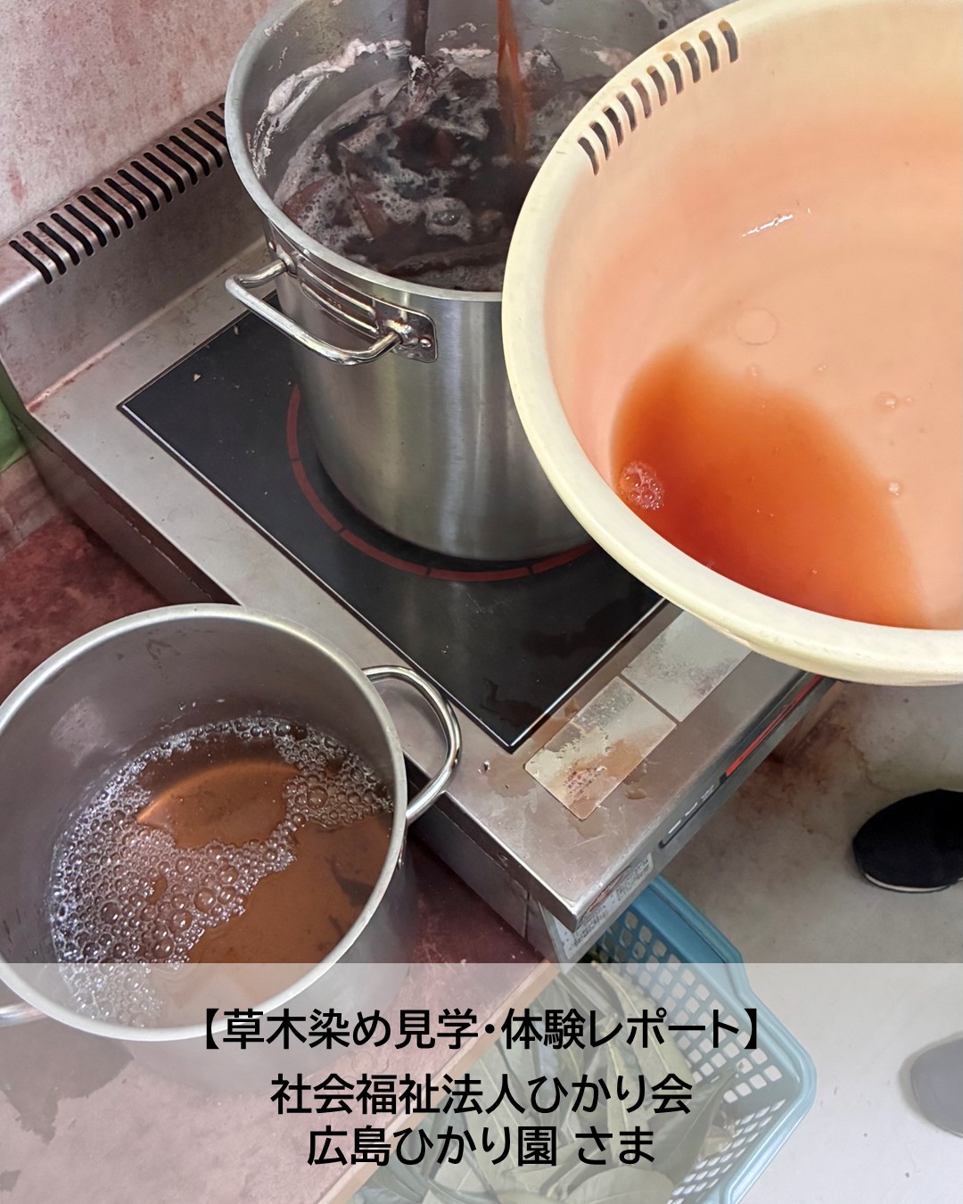 草木染め見学・体験レポート｜社会福祉法人ひかり会広島ひかり園さま