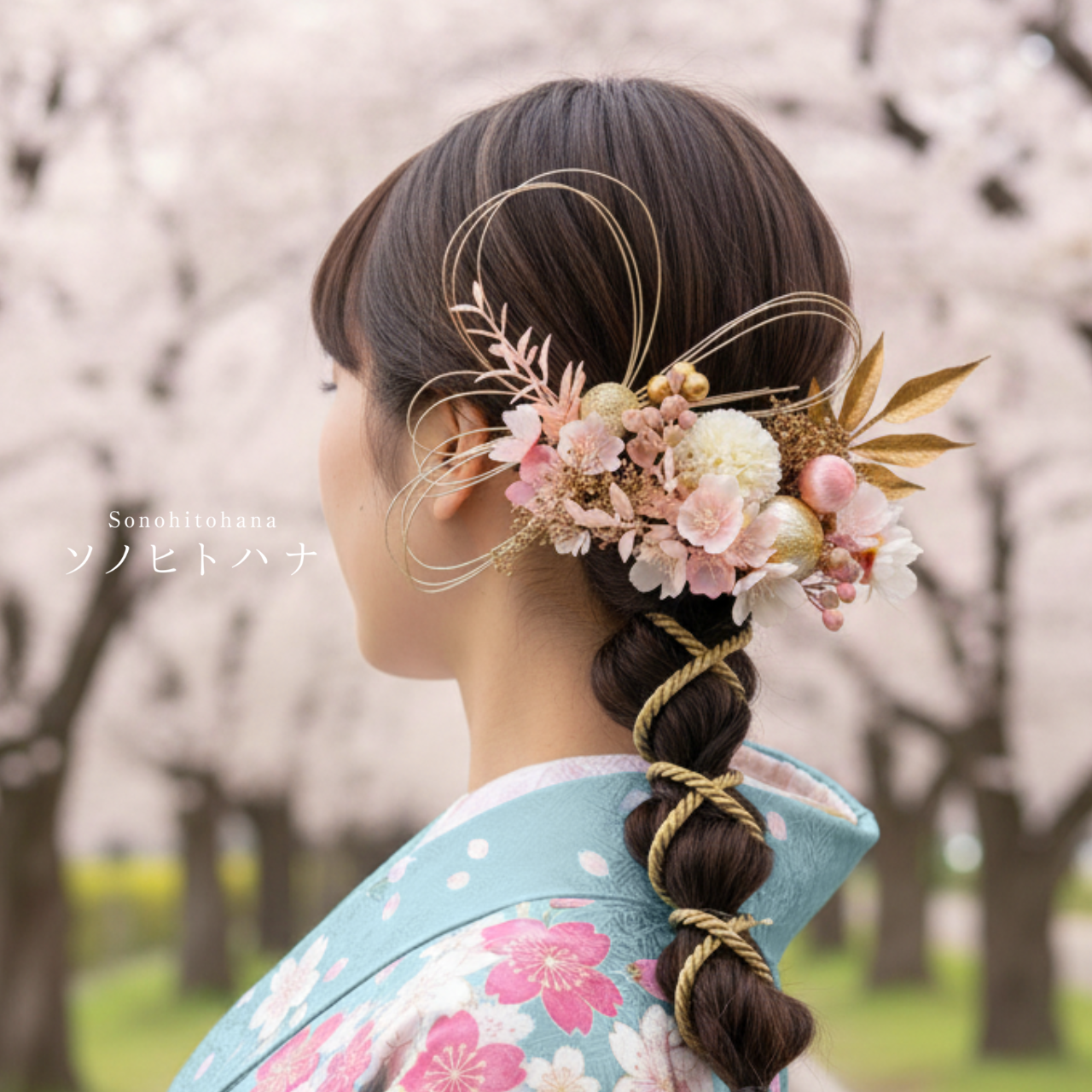 《新商品》桜ピンクの髪飾りをアップしました!