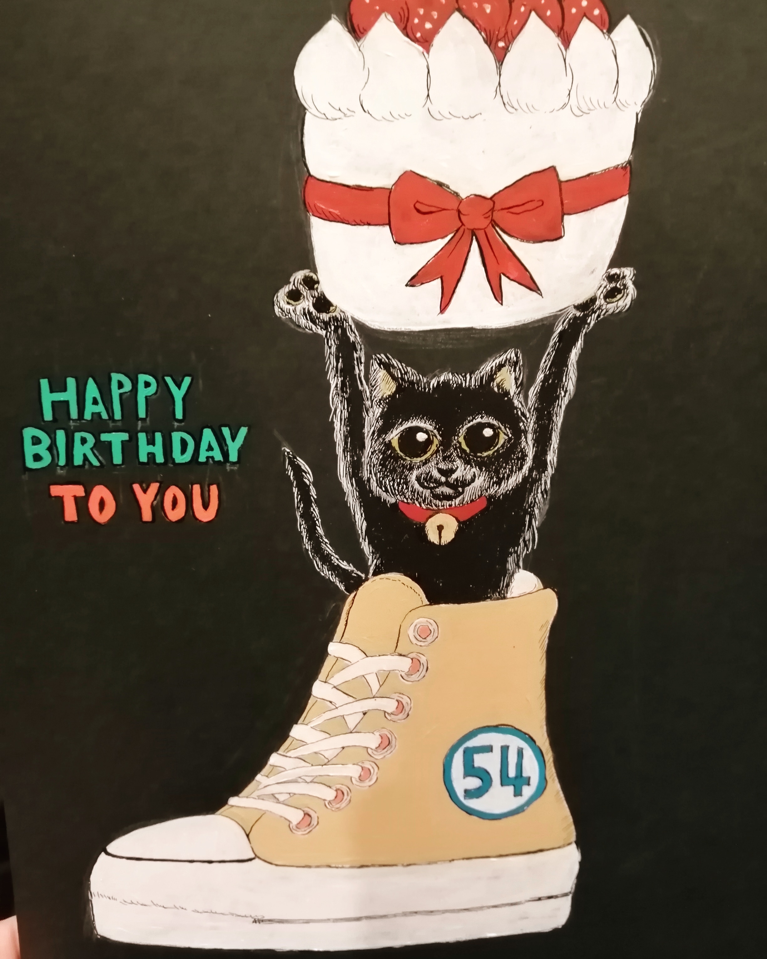 誕生日プレゼント画を描く