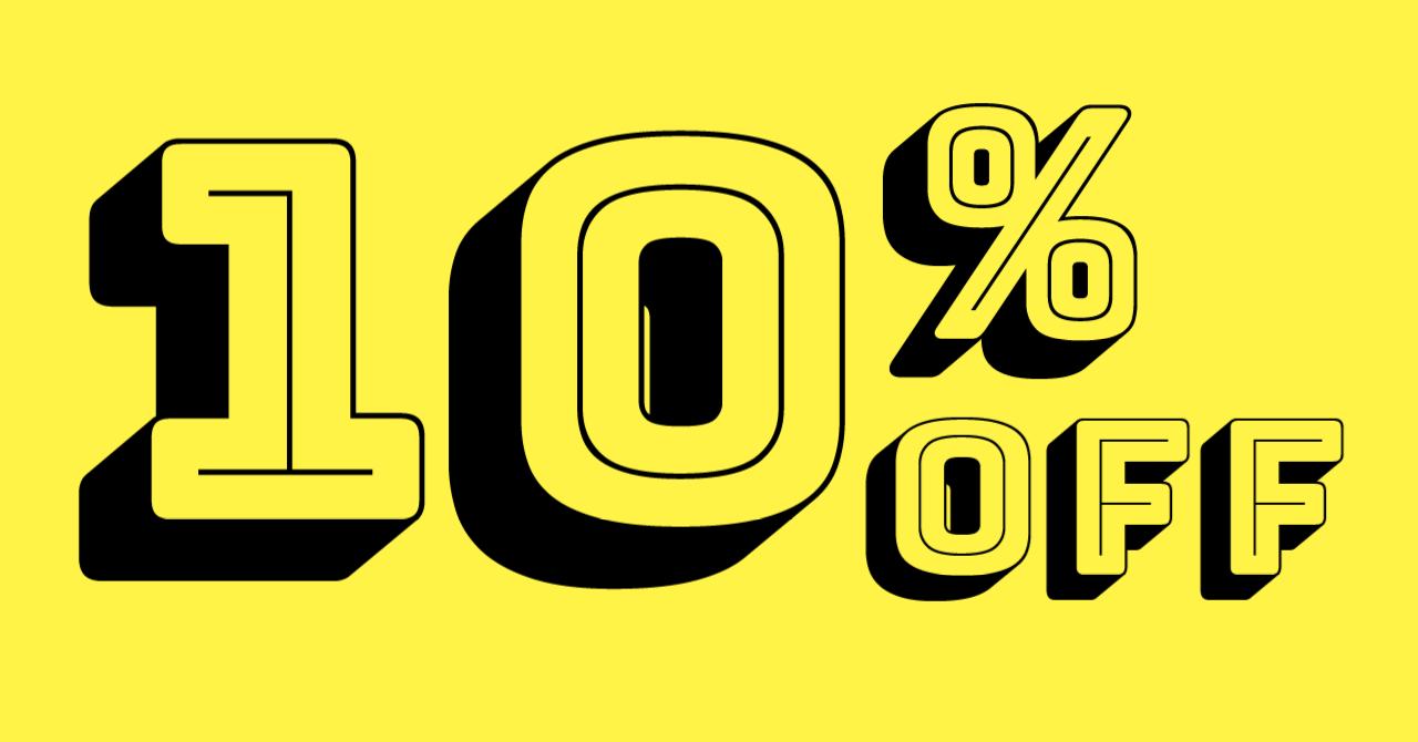 ぜ～んぶ、10％OFF