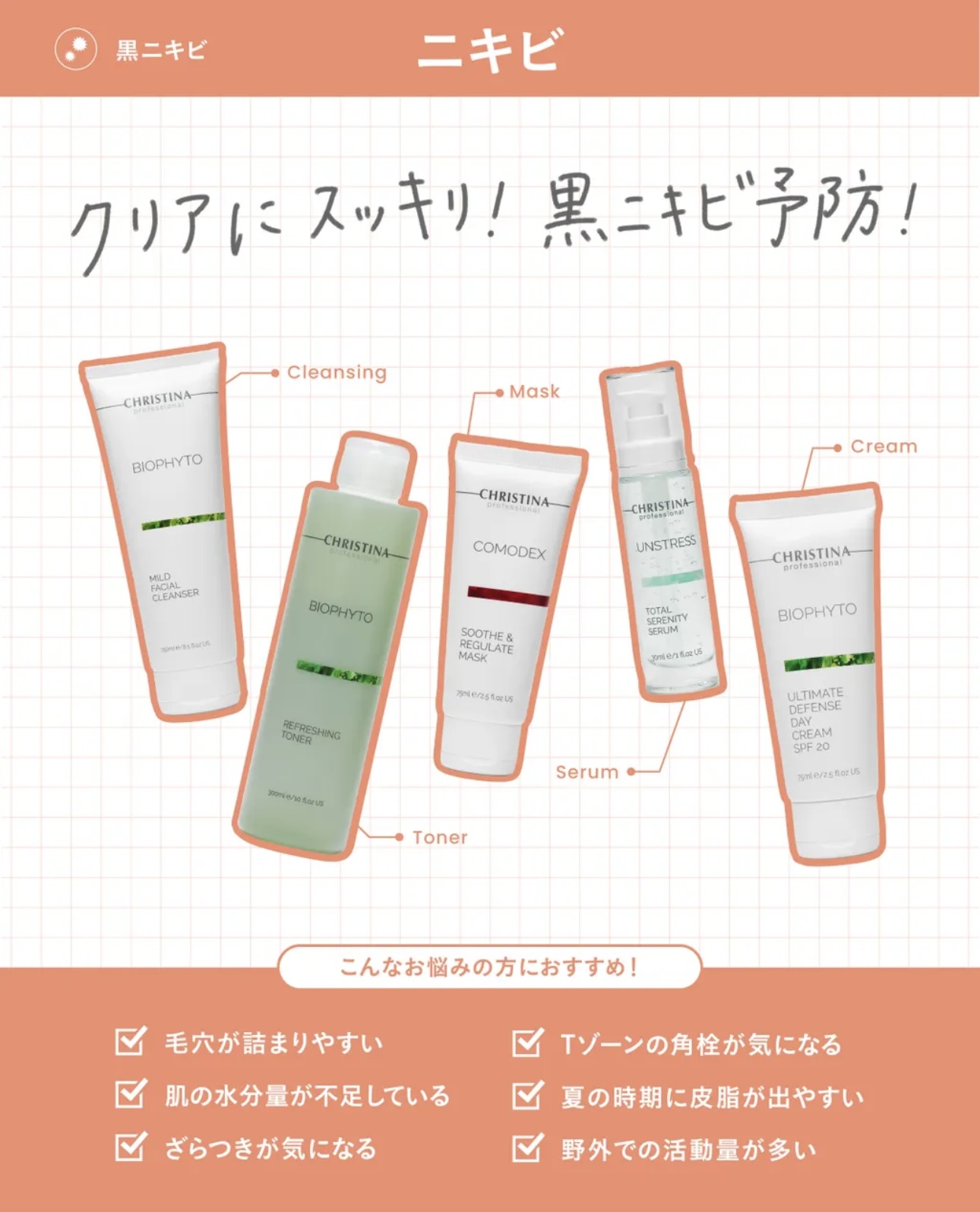 （ ニキビ ）黒ニキビ！クリアにスッキリ予防！