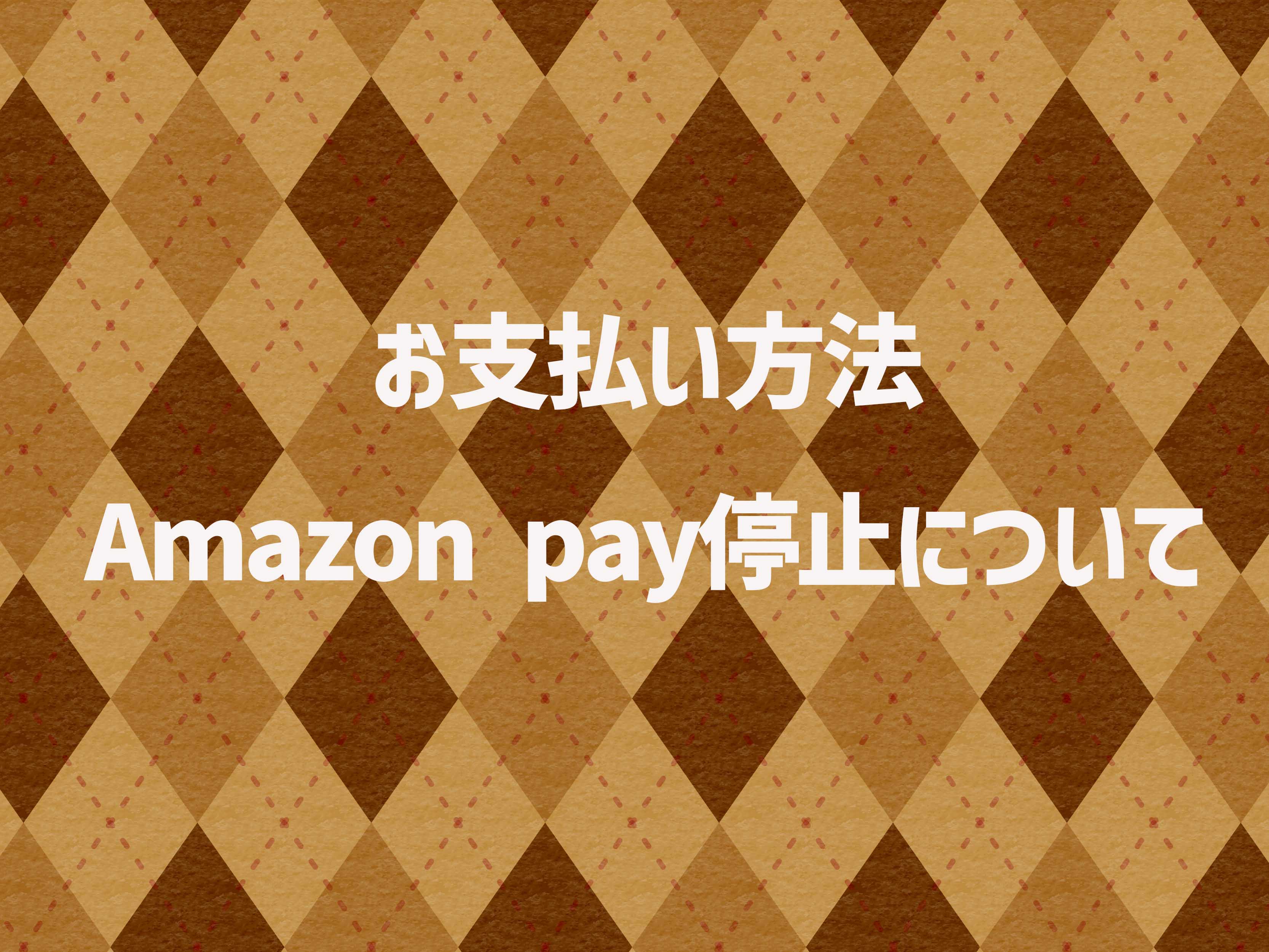お支払い方法Amazon payを停止致します🙇‍♀️