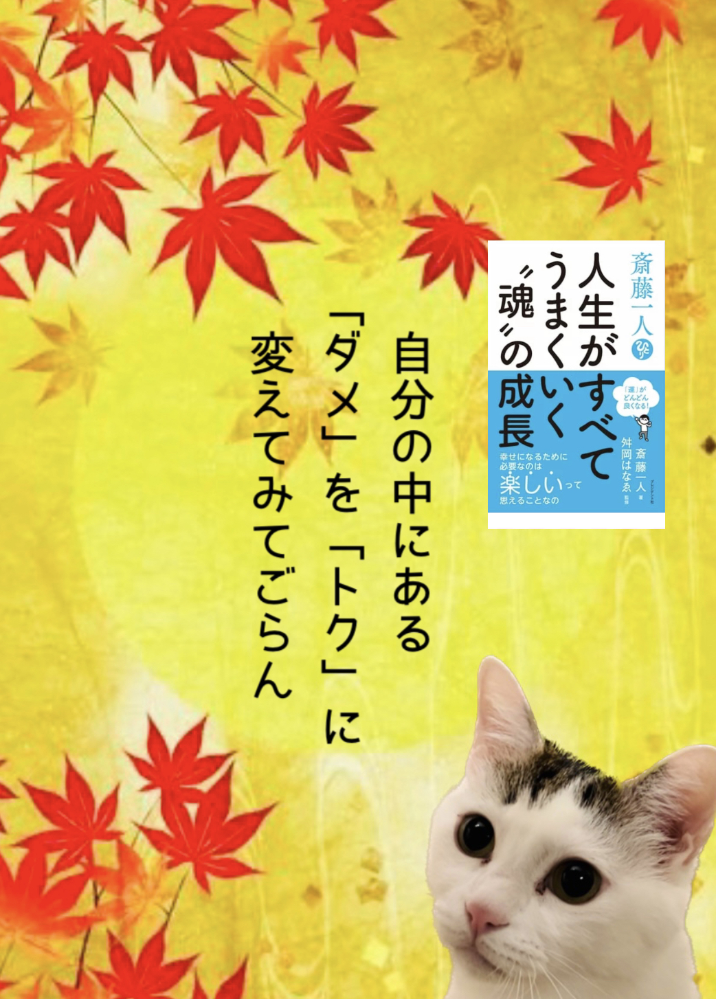 自分の中にある 「ダメ」を「トク」に   変えてみてごらん