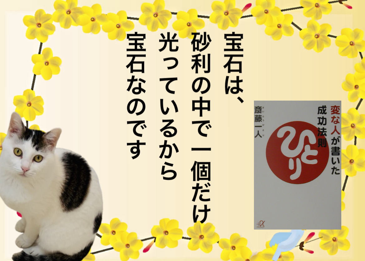 宝石は、砂利の中で一個だけ光っているから宝石なのです
