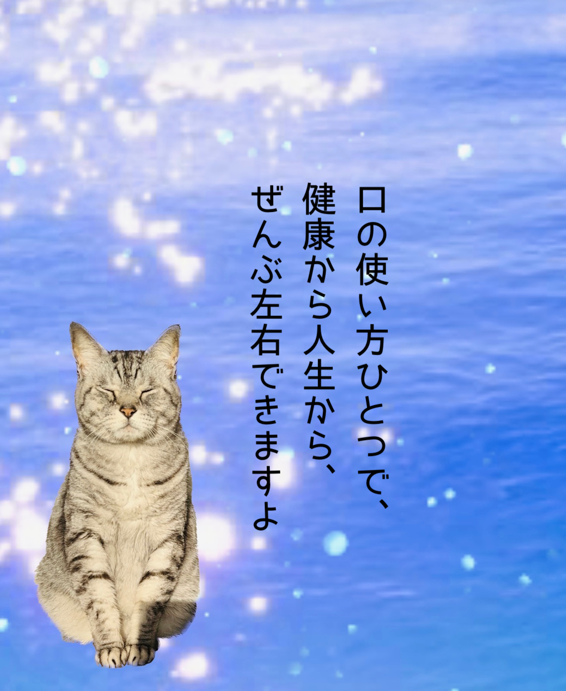 口の使い方ひとつで、 健康から人生から、 ぜんぶ左右できますよ