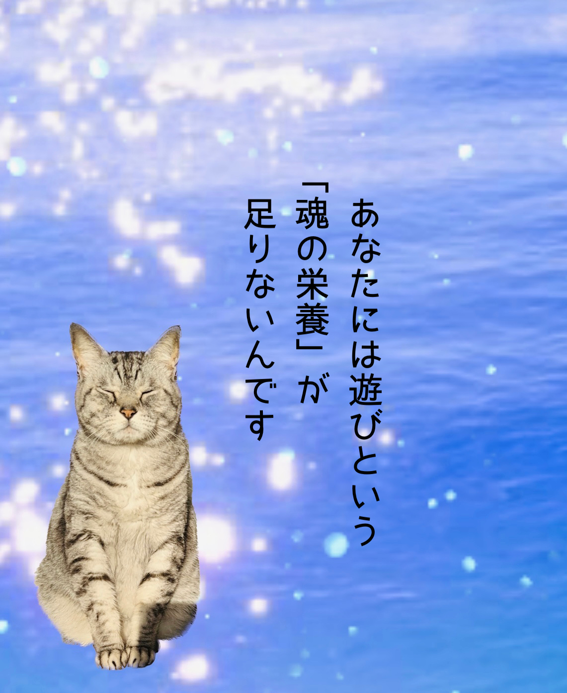 あなたには遊びという 「魂の栄養」が   足りないんです