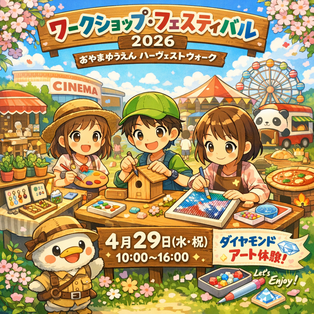 イベント出店　2026/04/29（水・祝）ワークショップ・フェスティバル（小山市）