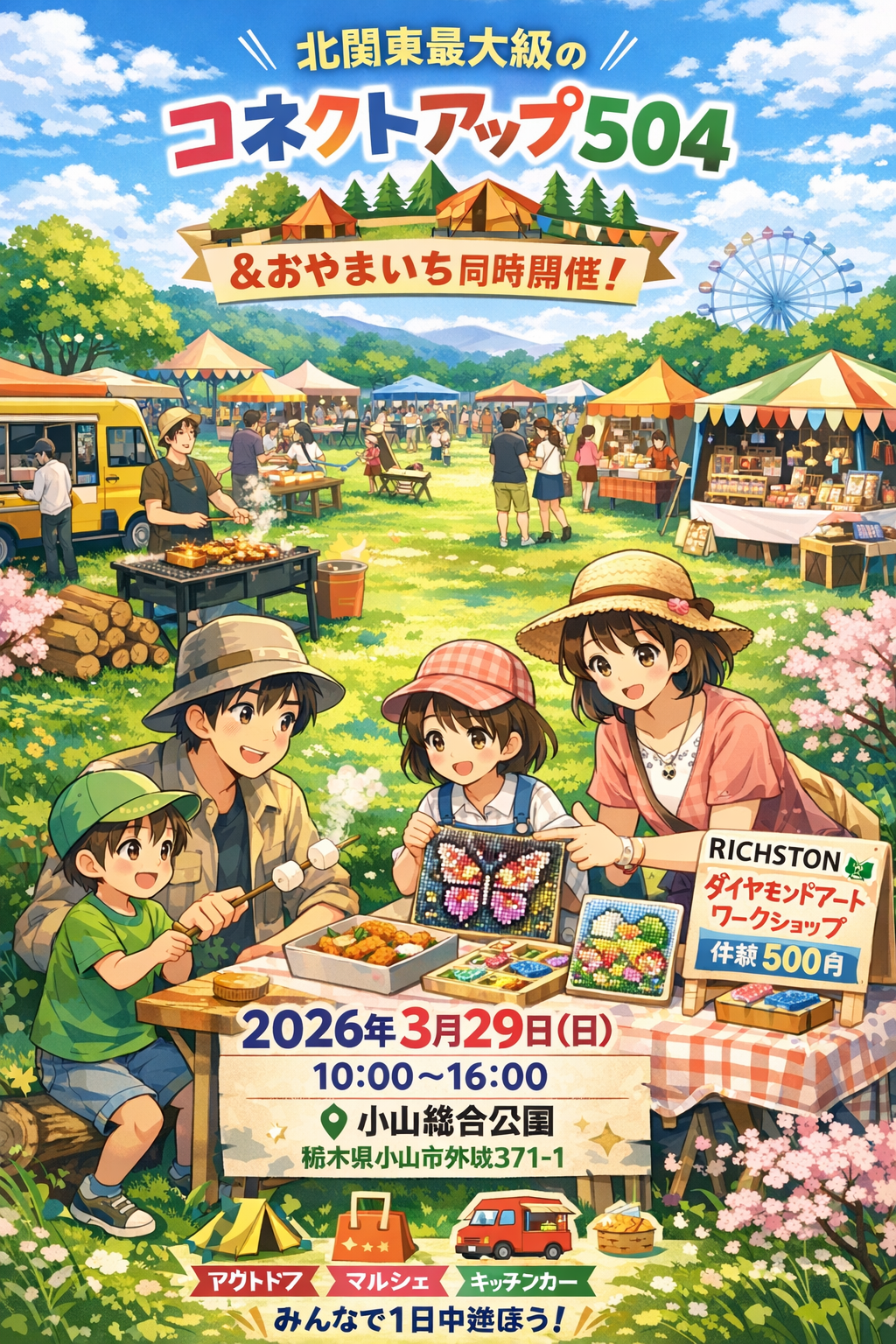 イベント出店　2026/03/29（日）コネクトアップ504（小山総合公園）