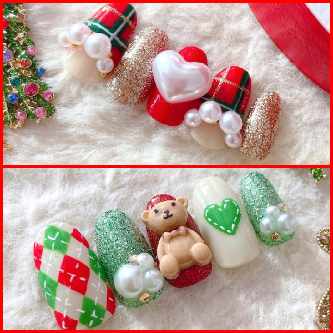 New💗ネイルチップデザイン🎄🌈