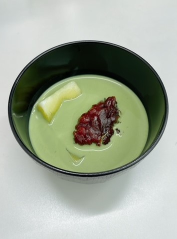 デカフェ抹茶スイーツのご紹介（No.7：デカフェ伊勢抹茶の抹茶ミルクぜんざい）