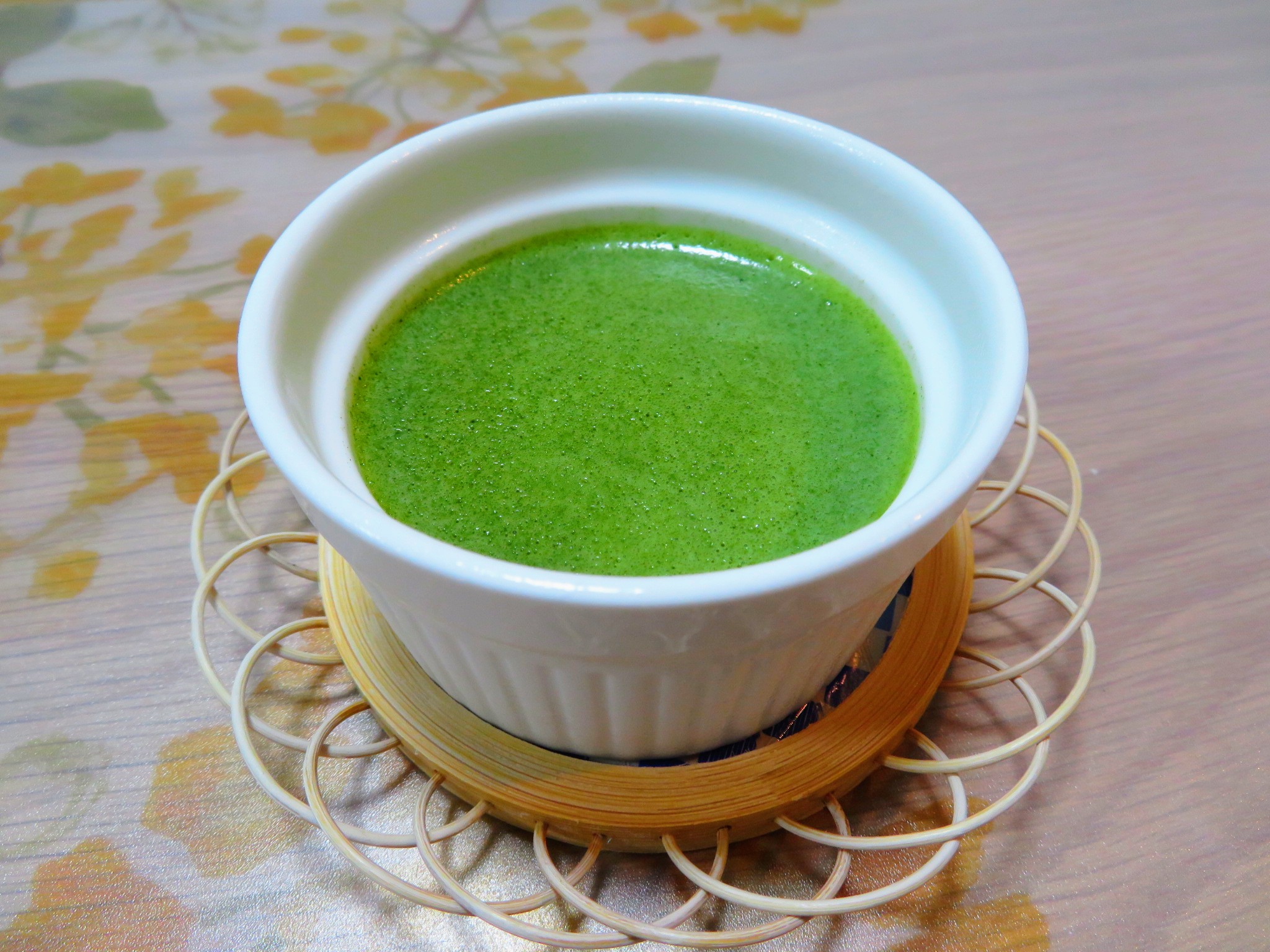 デカフェ抹茶スイーツのご紹介（No.15：デカフェ伊勢抹茶の抹茶プリン）