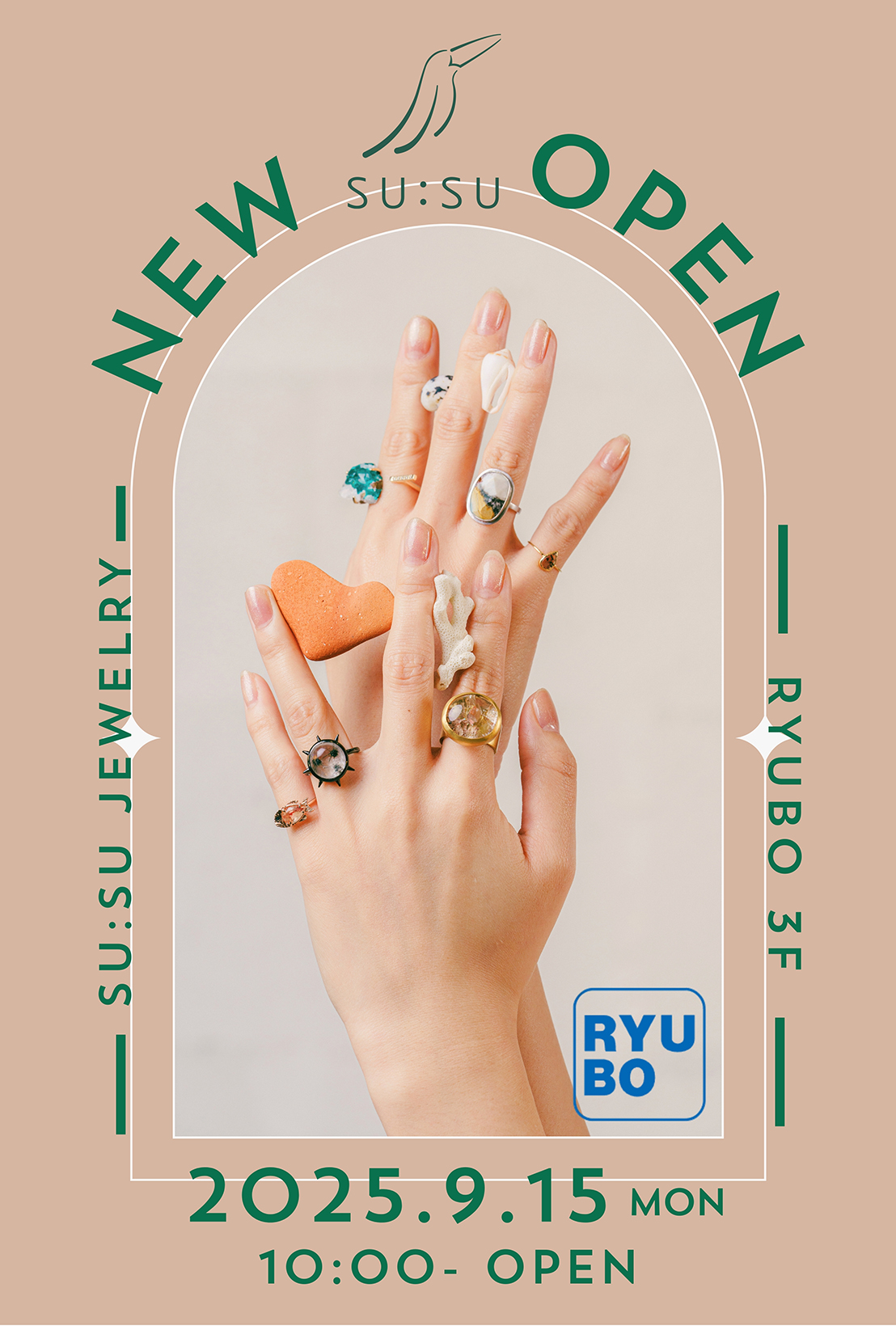 デパートリウボウ 3階に  SU:SU jewelry がNEW OPENいたします。