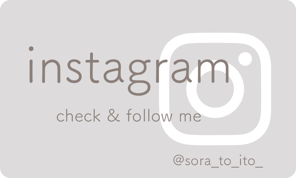 　＼ instagram check & follow me !! ／