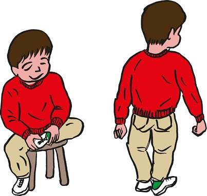 幼児の靴の脱ぎ方7タイプ