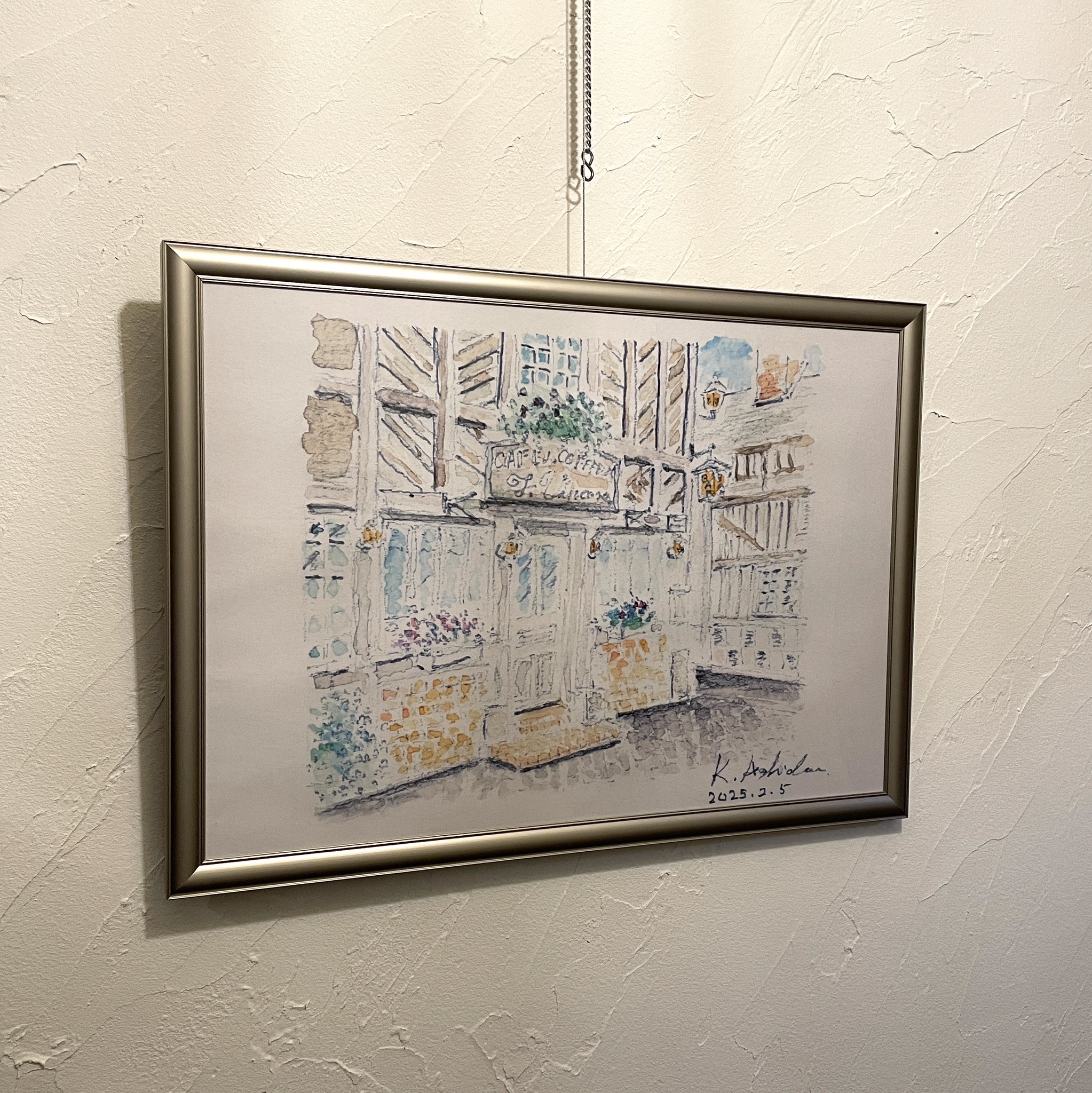 今月も教室入口に飾らせていただいている絵を掛け替えました＊