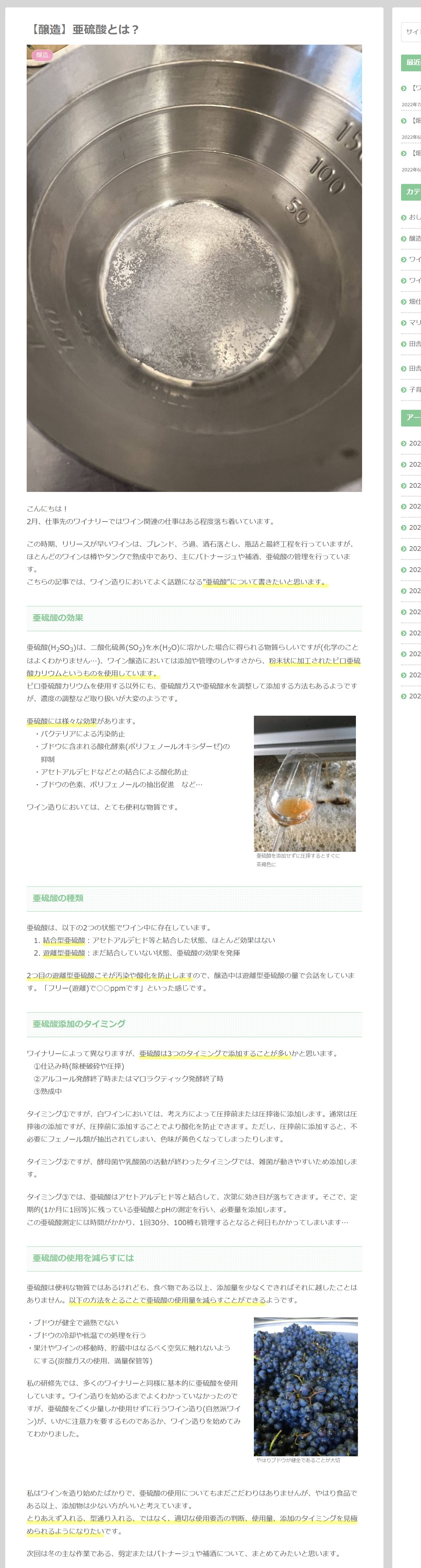 【醸造】亜硫酸とは?