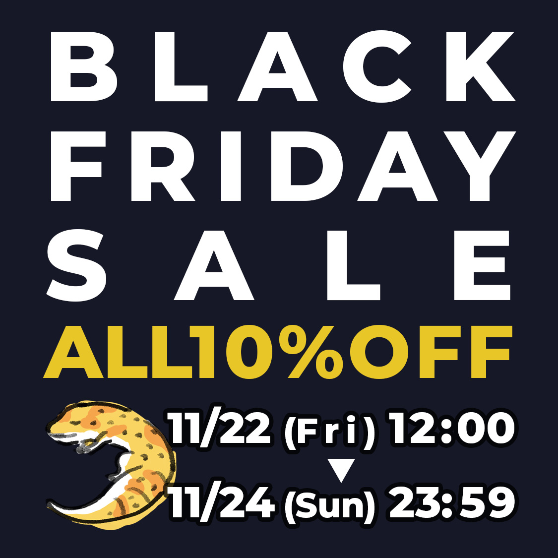 【11/22 12:00～11/24】BLACK FRIDAY SALE＆クーポンのお知らせ