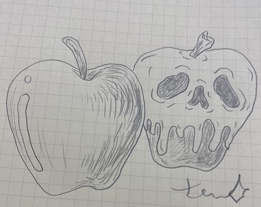 毒リンゴは食べたくない。