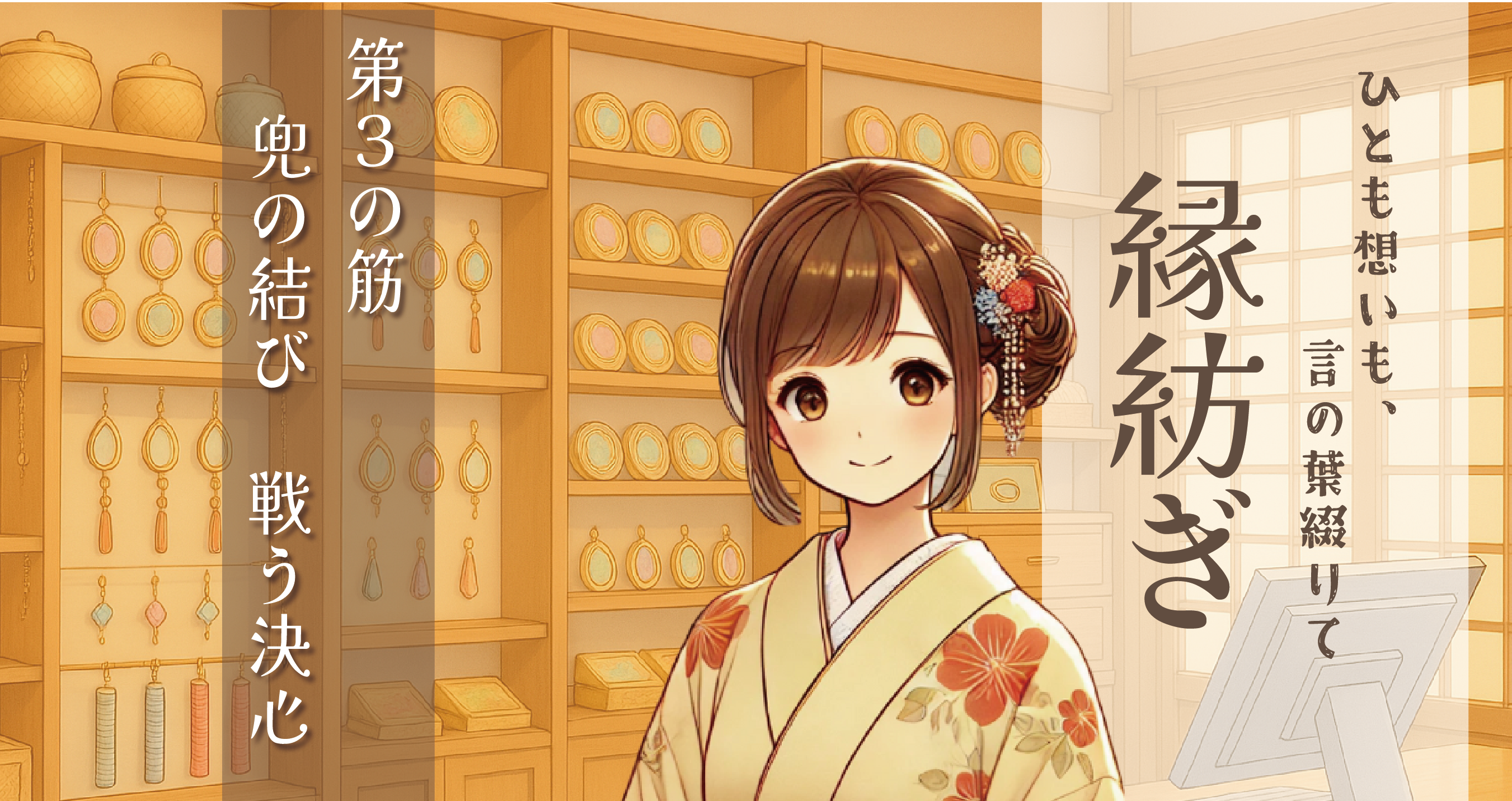 【第三の筋:兜の結び─戦う決心】縁紡ぎ ひとも想いも、言の葉綴りて#鎮守の結