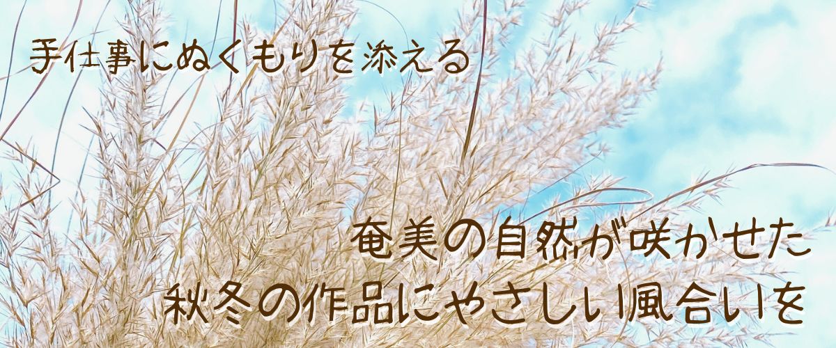 秋冬の作品にやさしい風合いを　奄美の自然が咲かせた　手仕事にぬくもりを添える“ダンチクの花”