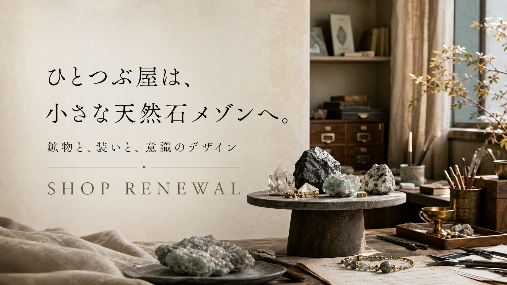 ひとつぶ屋は、小さな天然石メゾンへ。｜ショップリニューアルのお知らせ