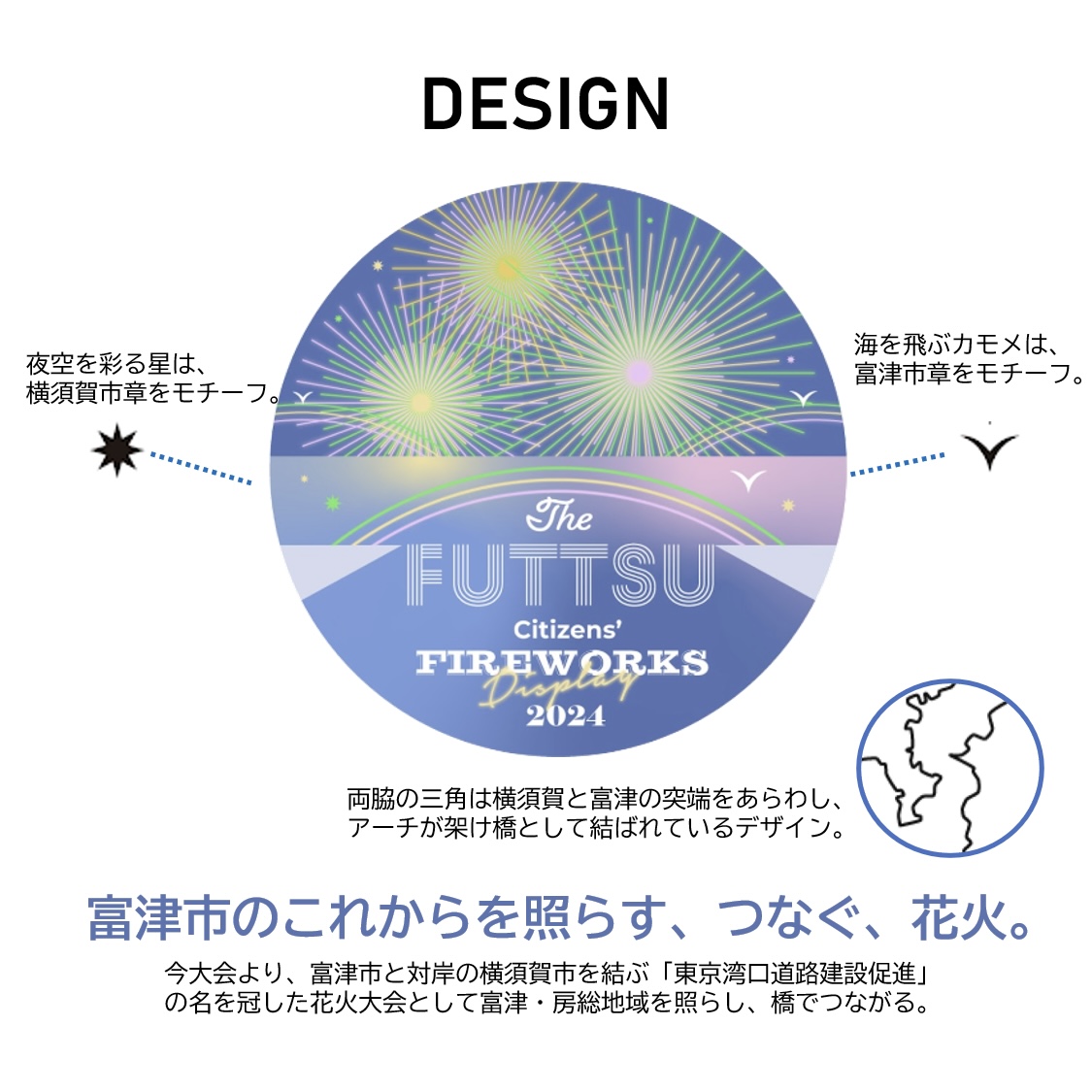 ステッカーデザインに込めた想い【2024富津市民花火大会応援ステッカー】