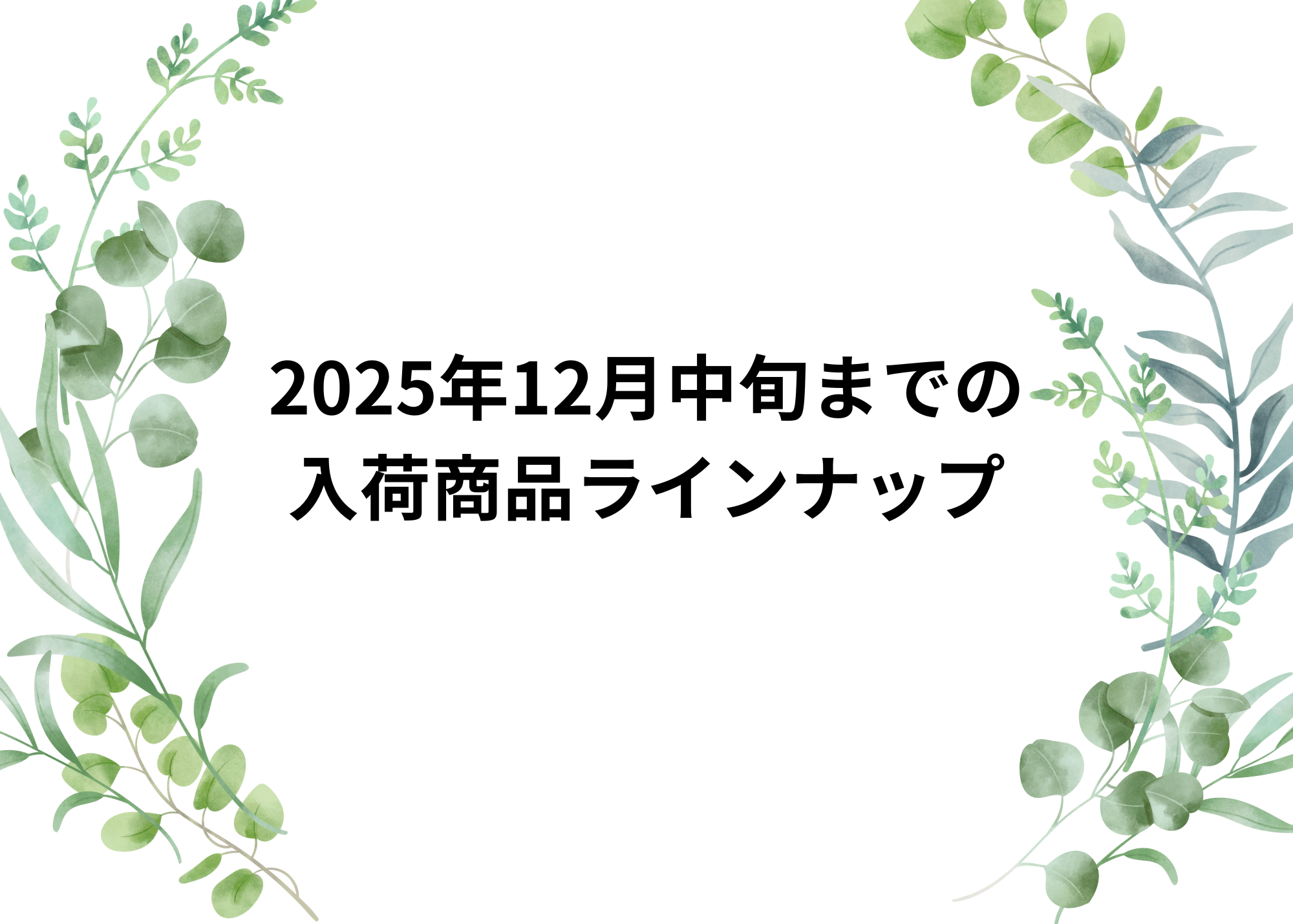 ♪12月中旬までの入荷ラインナップ♪