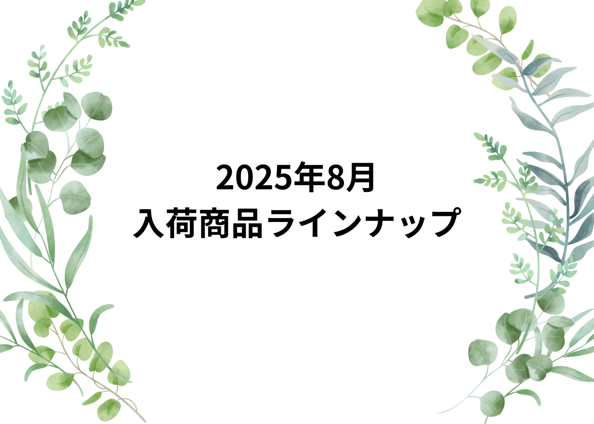 ♪8月入荷ラインナップ♪