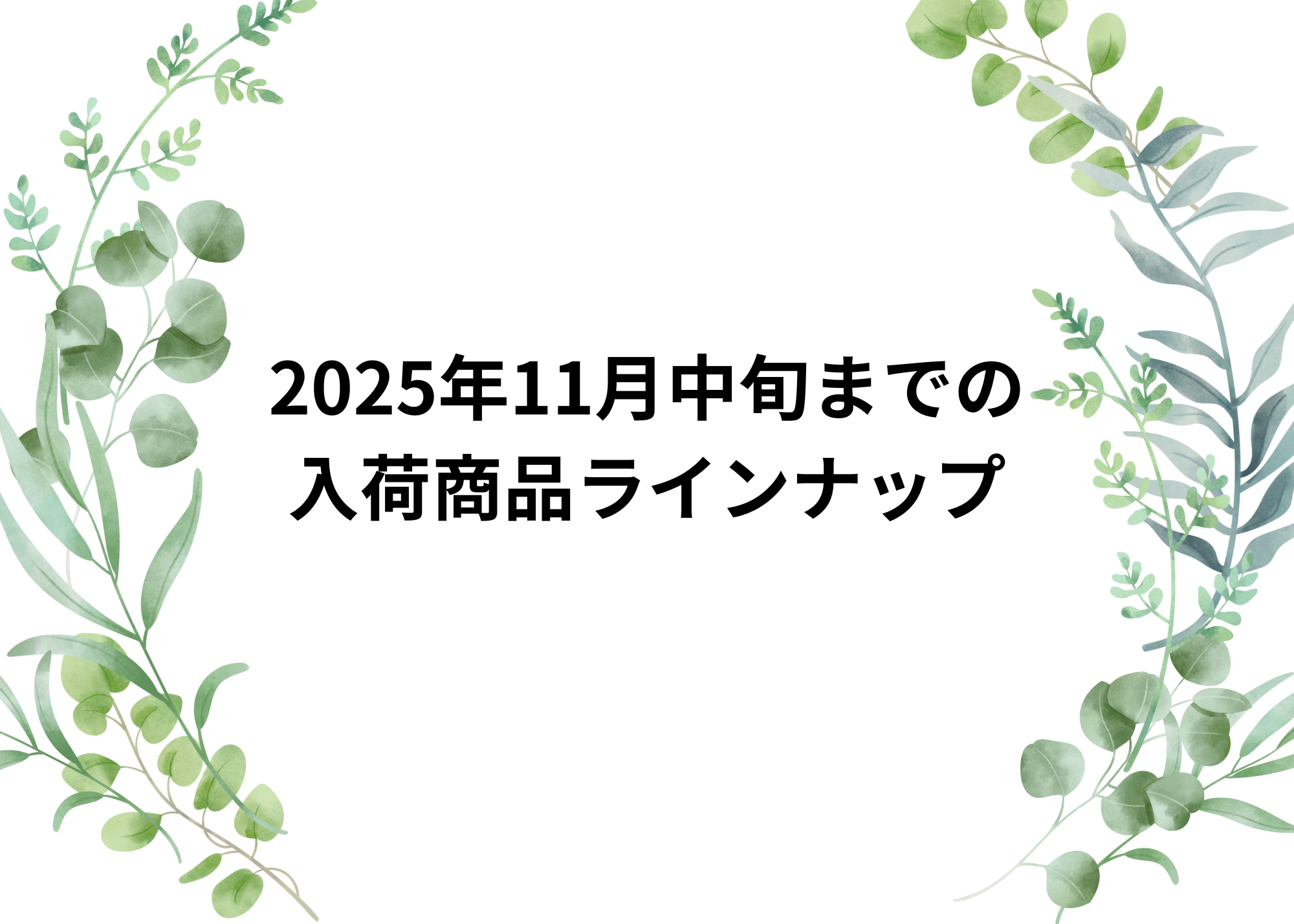 ♪１１月中旬までの入荷ラインナップ♪