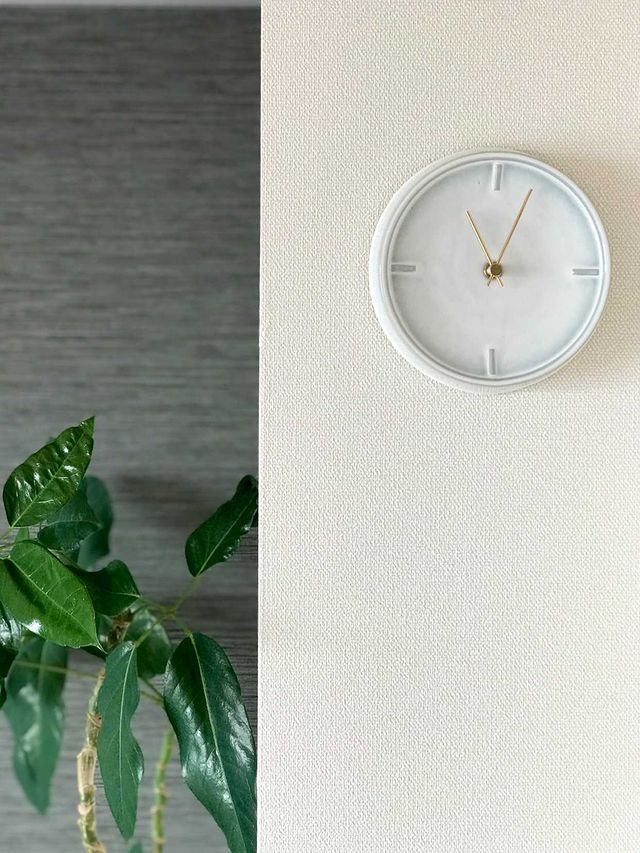 焼き物の掛け時計 GLAZED CLOCK のおしゃれな使用例