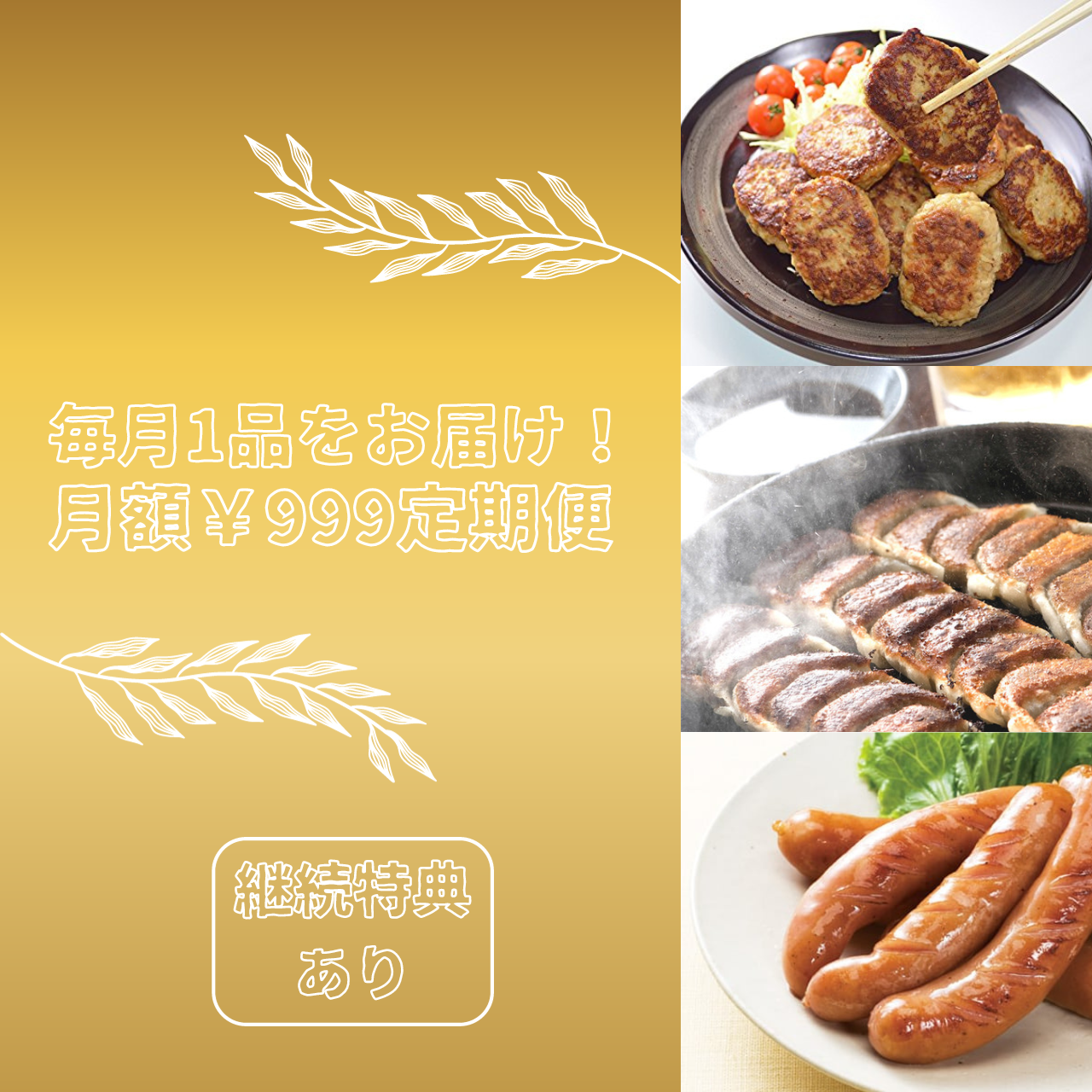 新登場！999円お肉の定期便！