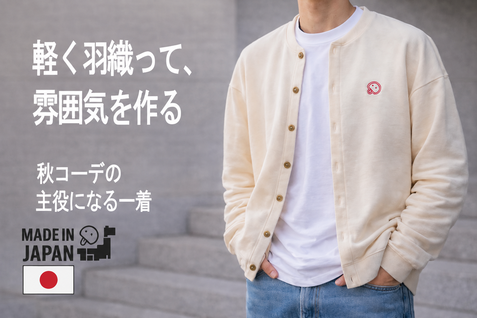 秋にちょうどいい、“軽さと抜け感”の一枚