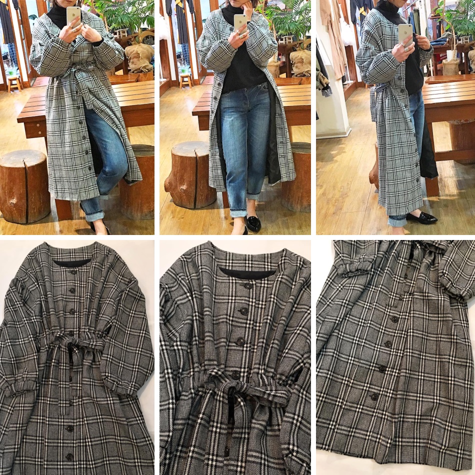 NEW 春物☆厚手グレンチェック2WAYジャケット