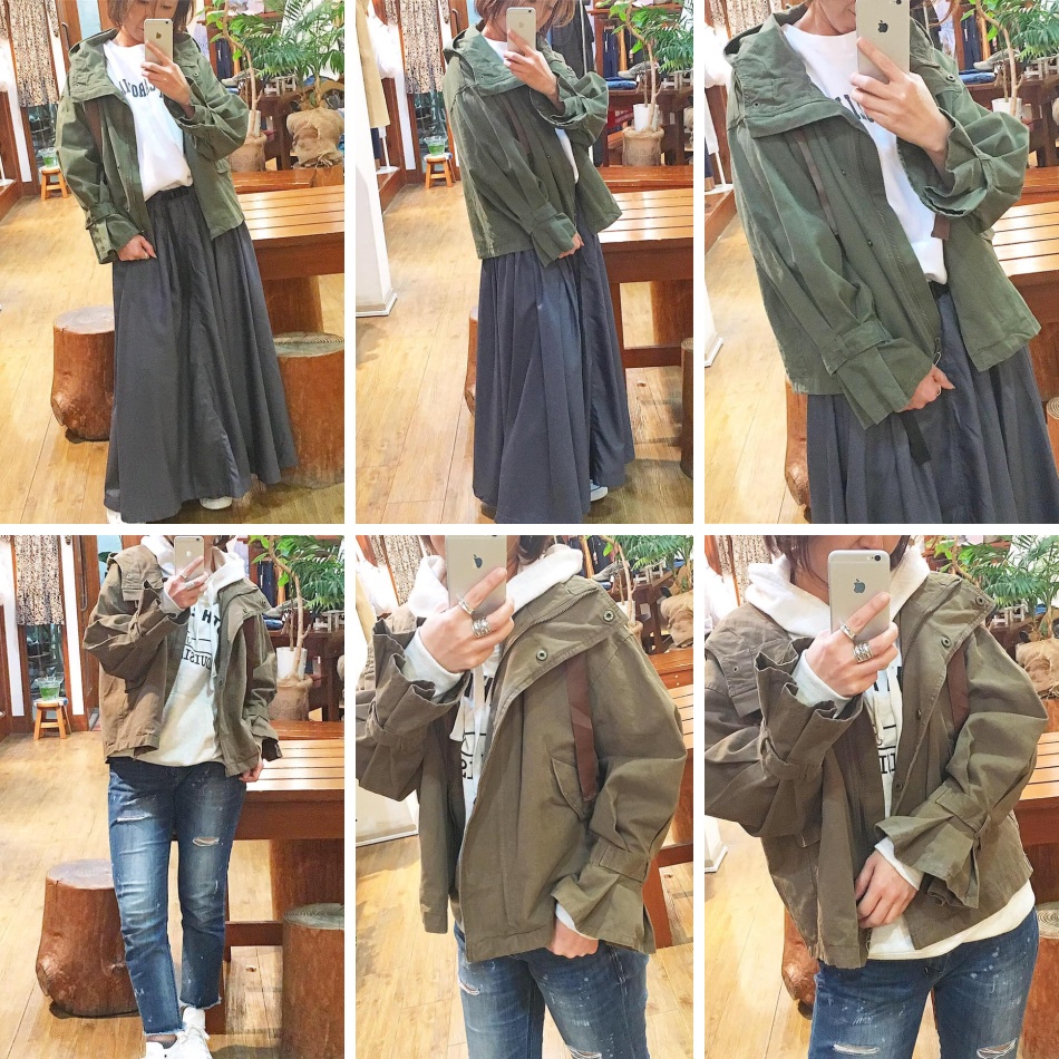 NEW フリルの可愛いミリタリージャケットも入荷したよ~