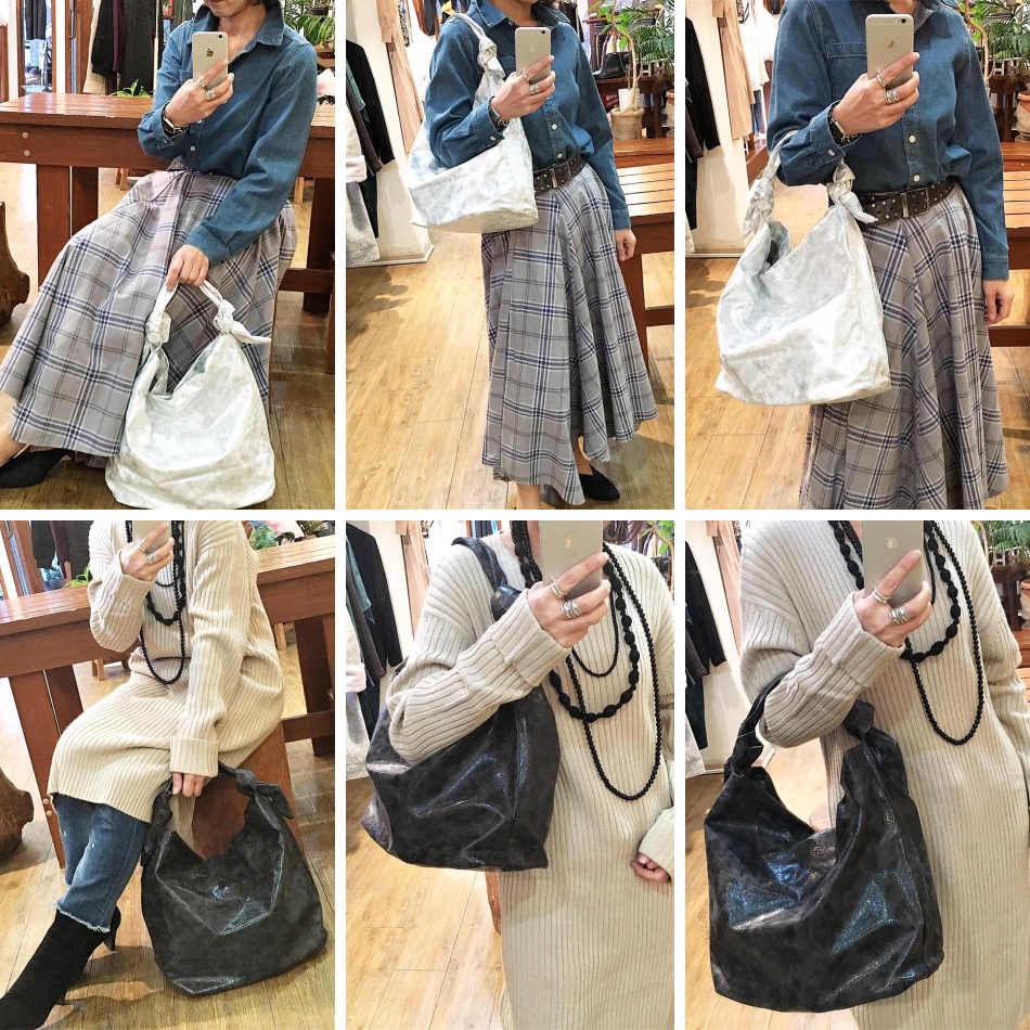 春物新作です。結びハンドルワンショルダーバッグ