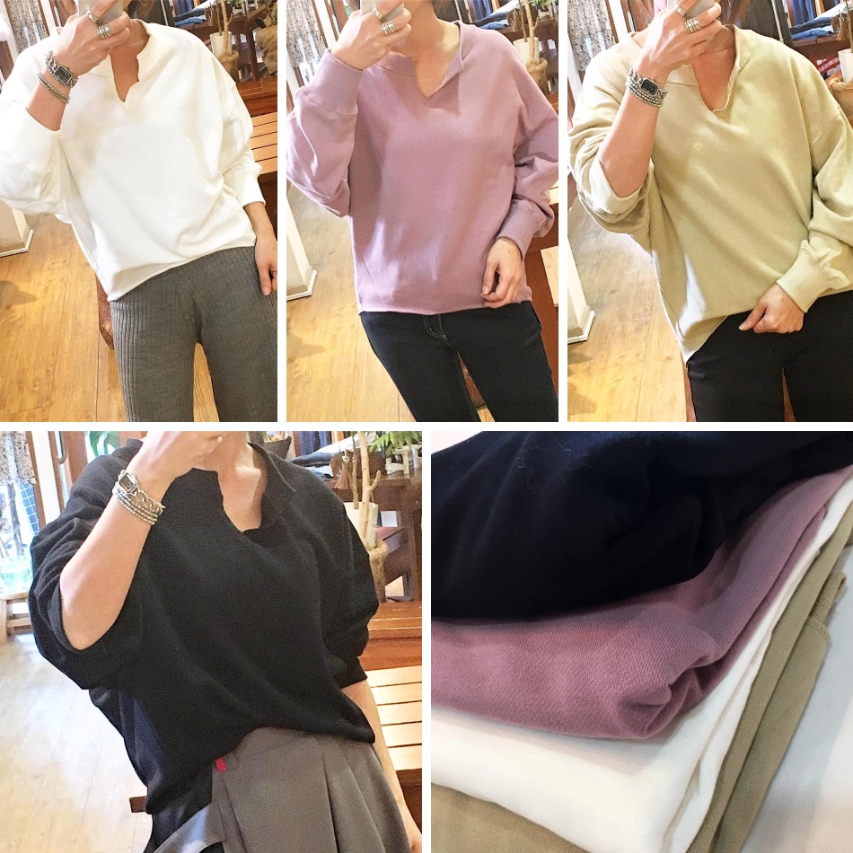 NEW 新作 キーネックスウエット トレーナー オーバーサイズが入荷しました