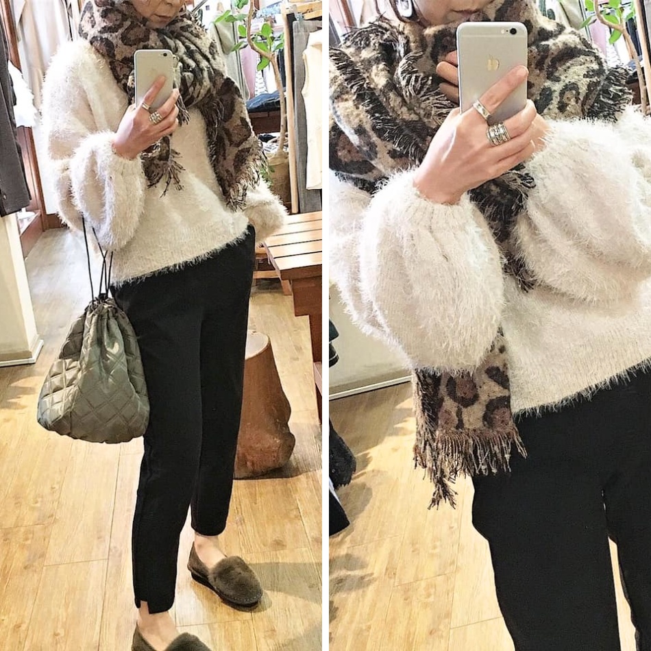 ヒョウ柄ストール レオパード柄 フリンジ 大判ストール