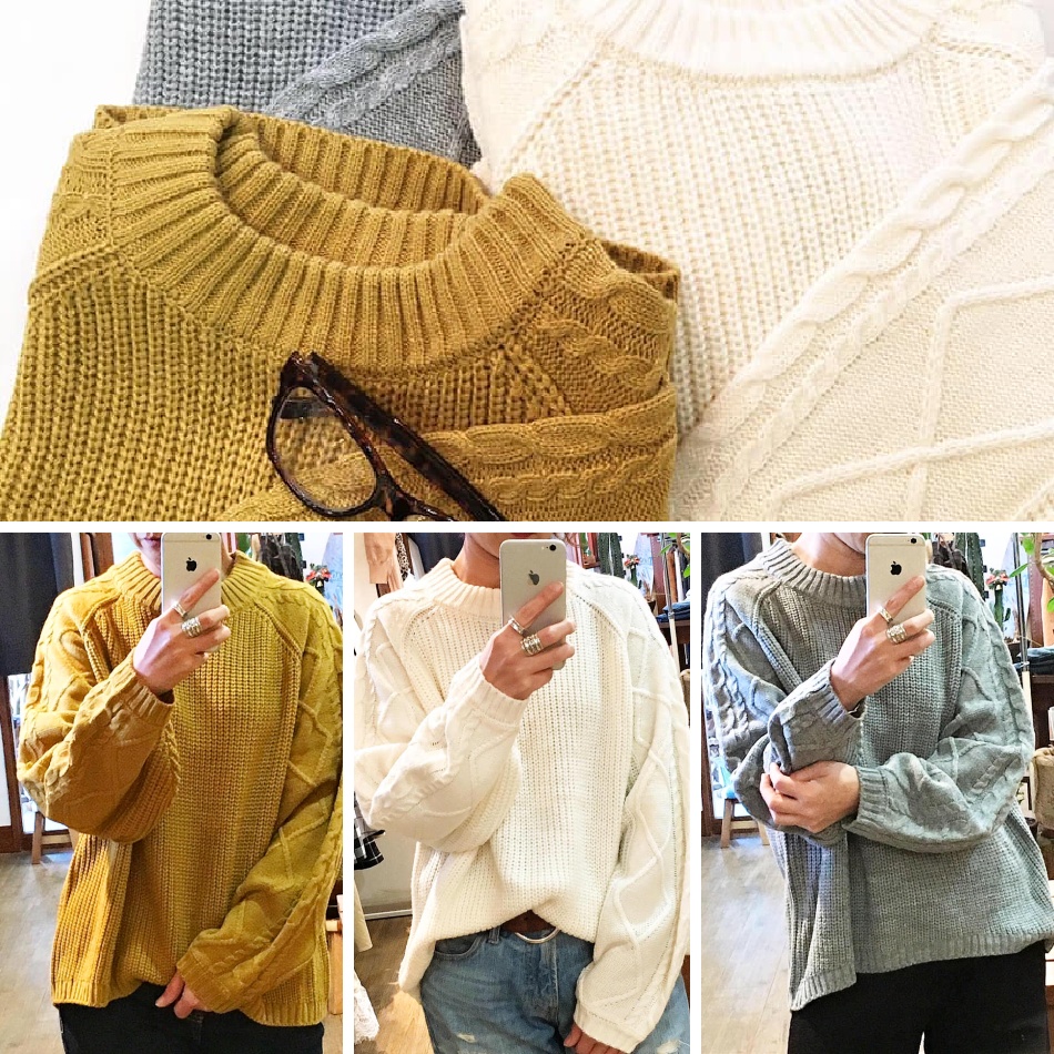 ゆったり~♪ケーブルニットが入荷しました