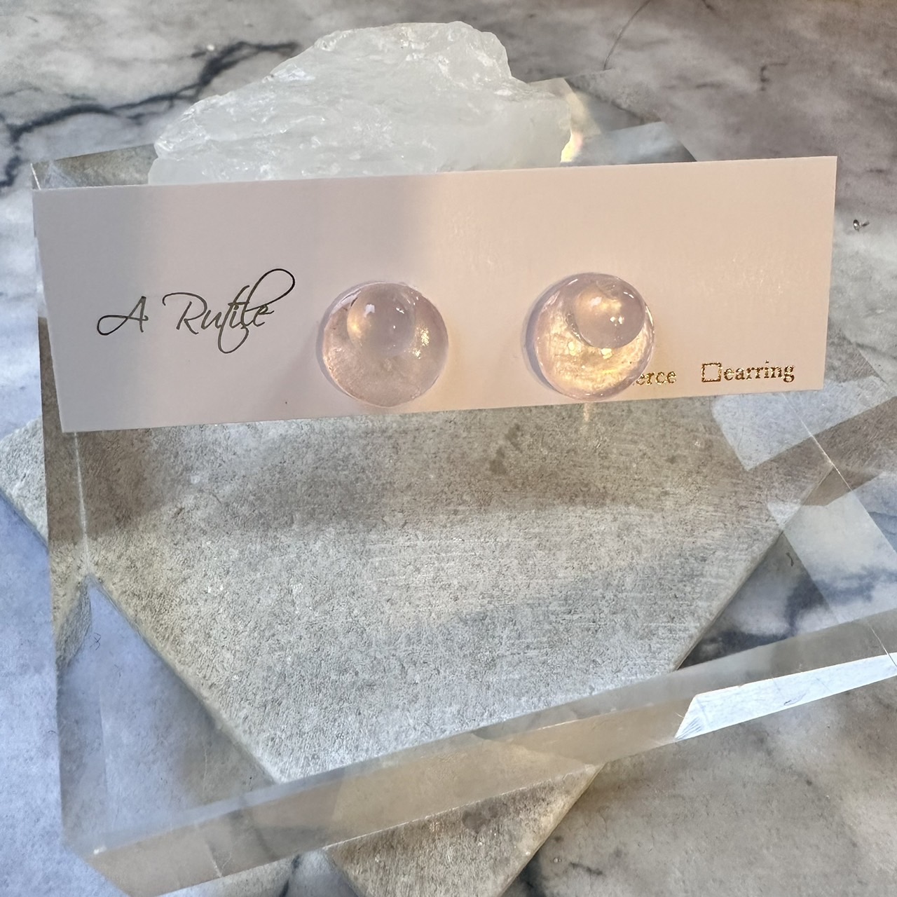 ☆商品紹介☆シェル&ローズクォーツピアス