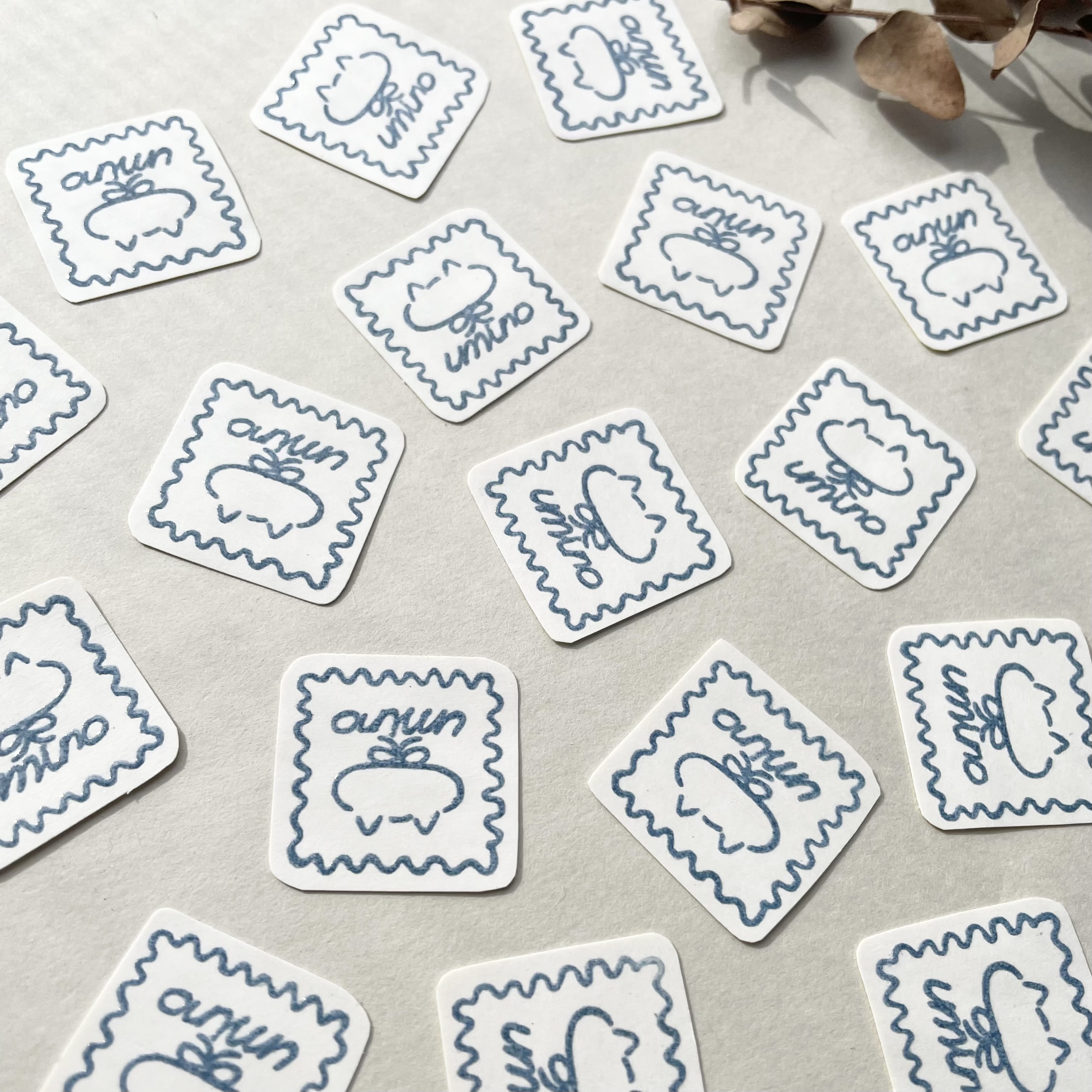 スタンプでシール制作