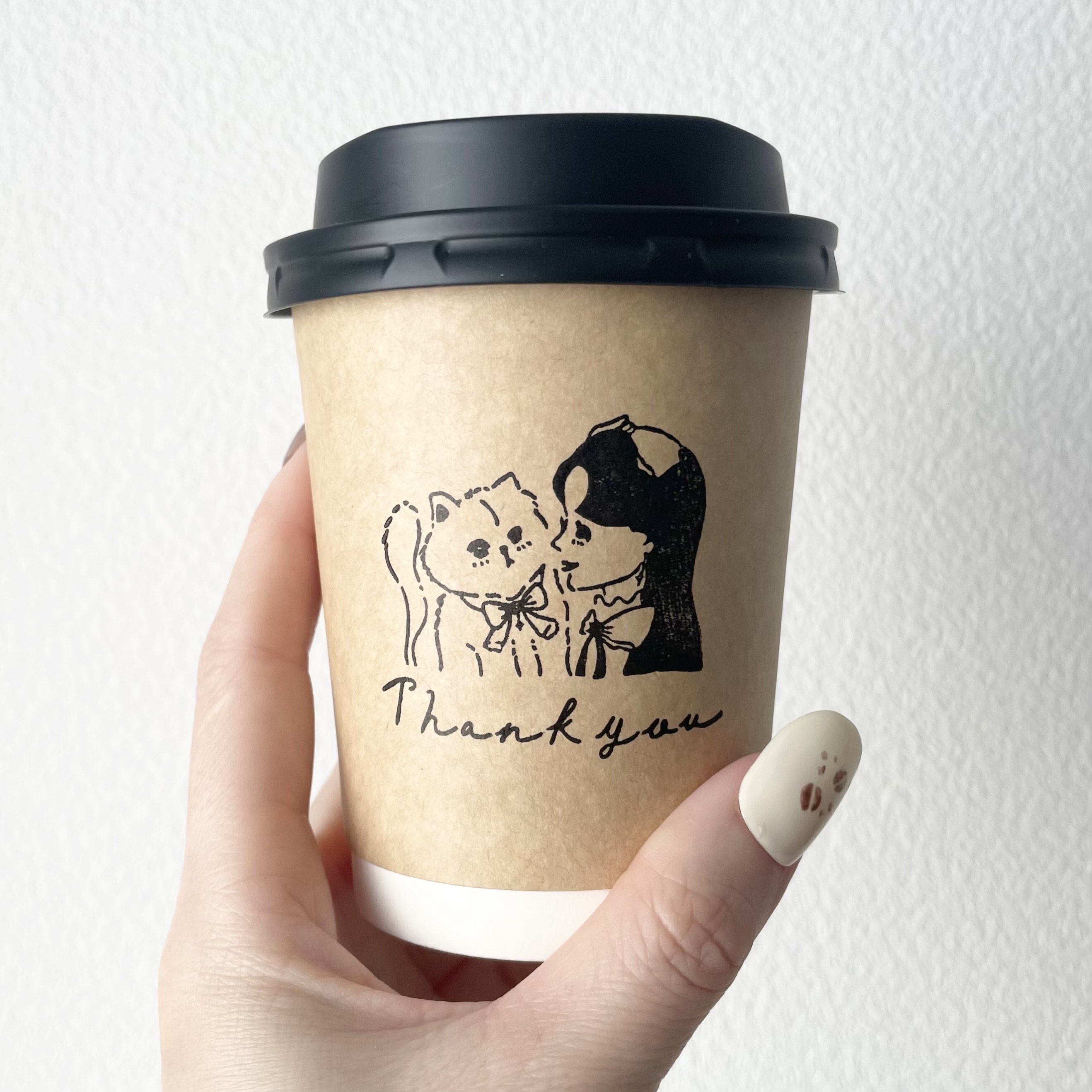 コーヒーカップへのスタンプの活用