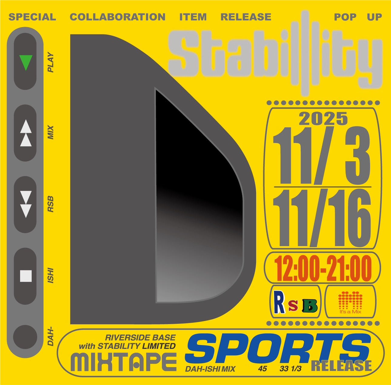 STABILITY TURN COMICAL DEVICE POP UP STORE 開催のお知らせ