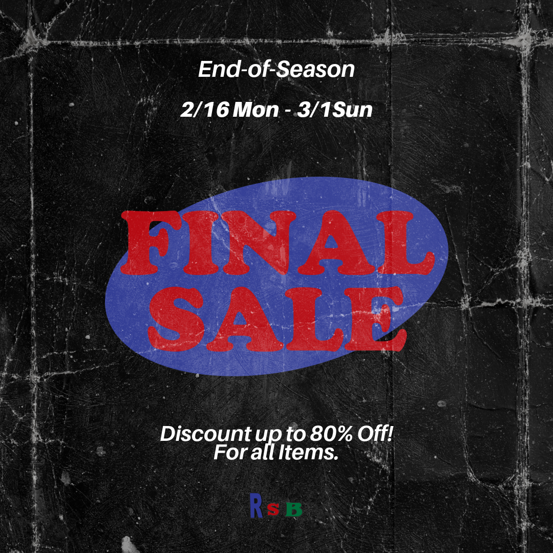 「END-OF-SEASON FINAL SALE」のお知らせ