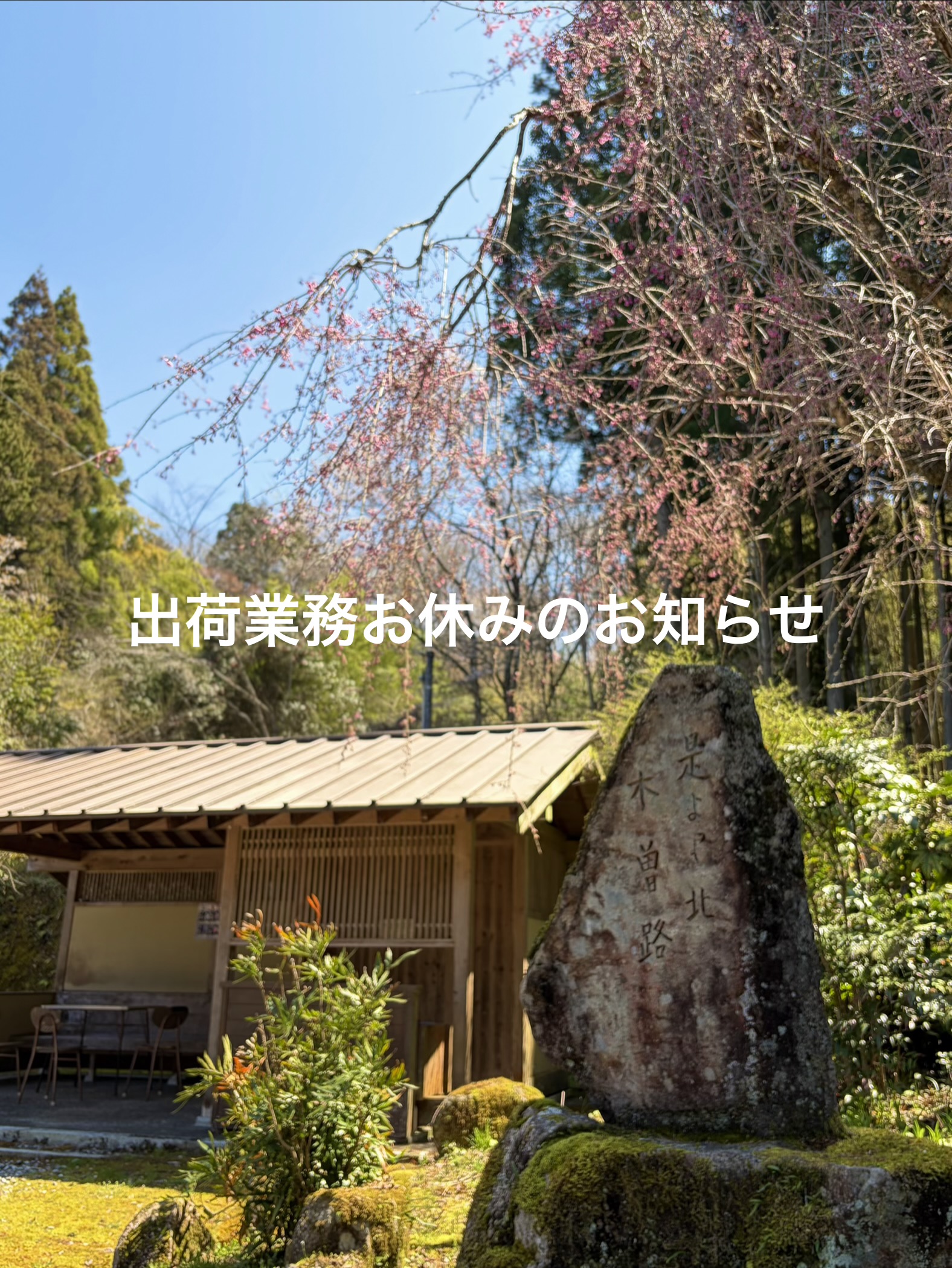 出荷業務お休みのお知らせ