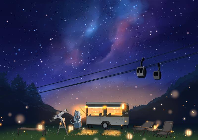 「日本一の星空が誘う 阿智村への旅 ～満月珈琲店と星空のひととき～」阿智村×満月珈琲店×キンコーズ