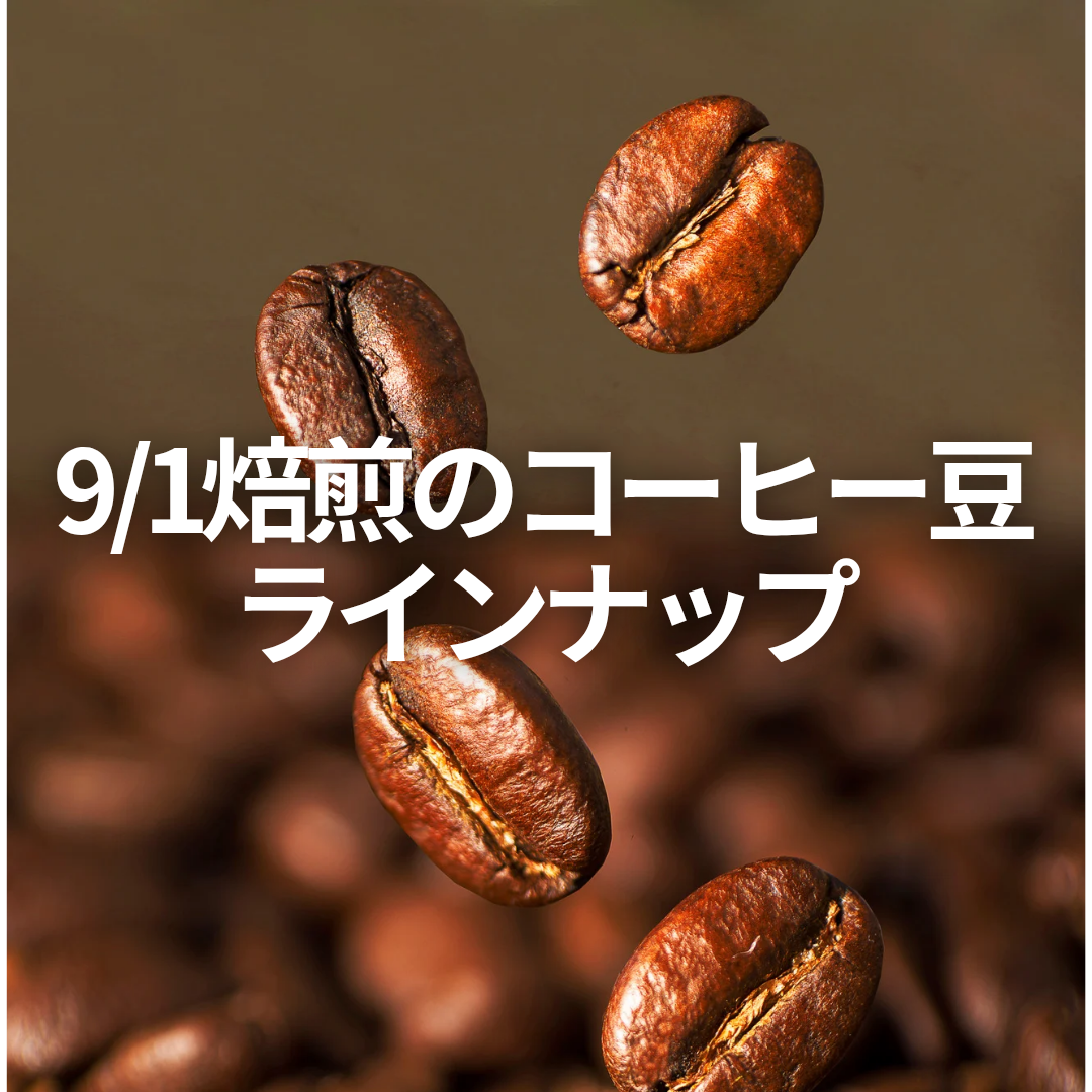 9/1焙煎のコーヒー豆