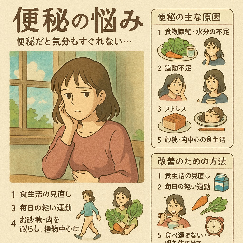 女性に多い便秘の悩み 便秘が引き起こす病気・症状(5つのテーマ)